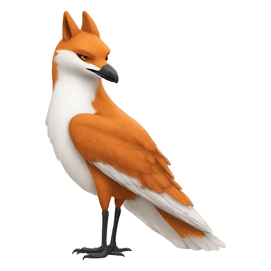 Hitun renard et une mouette sticker