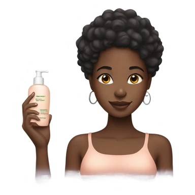 Black girl skincare  sticker