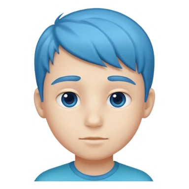 A profile imogi that is blue and aqua color and with  texxure a boy one something like that sticker