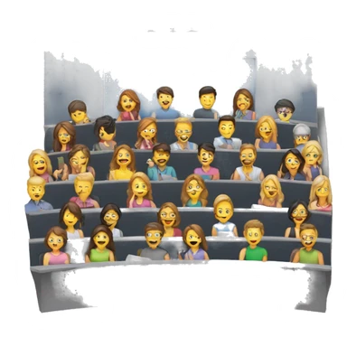 auditorium with lots of people listingen to someone doing a presentation  sticker