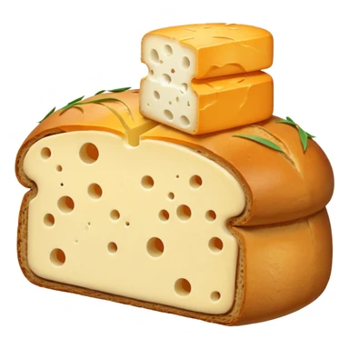 the small and sad bread among the giant cheeses  sticker