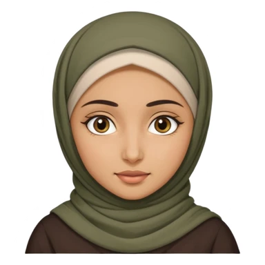 Middle eastern girl with dark brown hair sticker