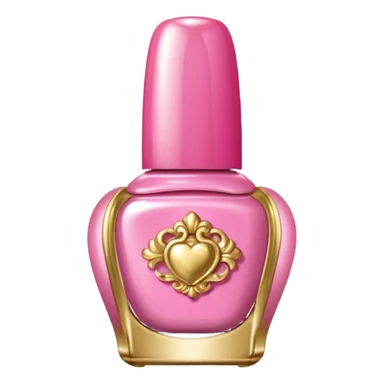 gold rococo pink inflatable puffy nail polish sticker