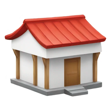 Stand with red and white roof sticker