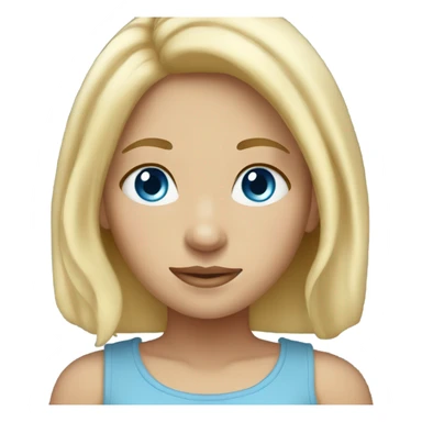 Blonde girl blue eyes cozy sticker
