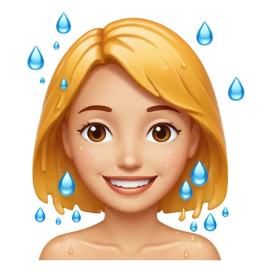 Woman splashed sticker