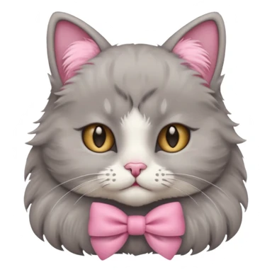Um gato com lacinho rosa  sticker