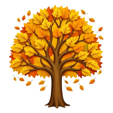 leaves falling from a tree sticker
