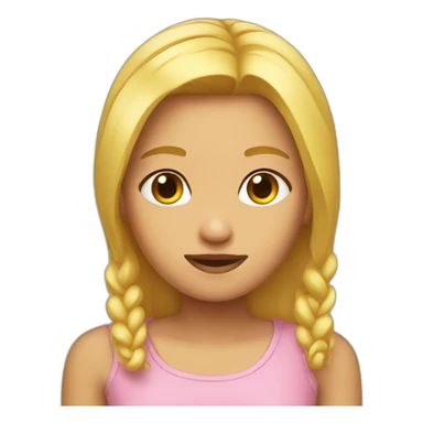 Chica rubia llorar sticker