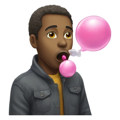 Blowing bubblegum bubbles sticker