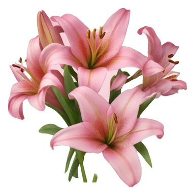 Bouquet pink of lilies sticker