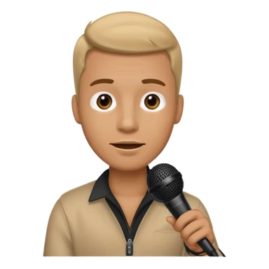 ramadan, man with microphone sticker