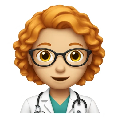 Ginger girl with a doc sticker