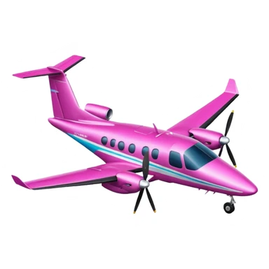 tiny pink (RGB: 220, 20, 120) tapered wing turboprop aircraft sticker