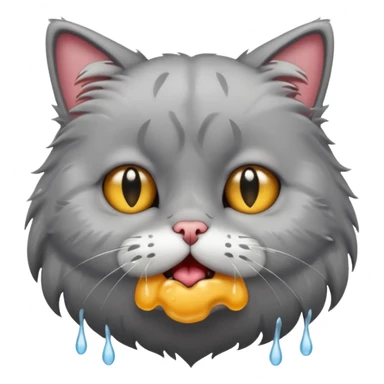 crying cat sticker
