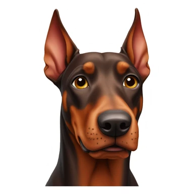 Red Doberman pinscher  sticker