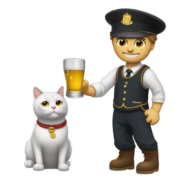 Un chat qui est breton et qui boit de l’alcool sticker