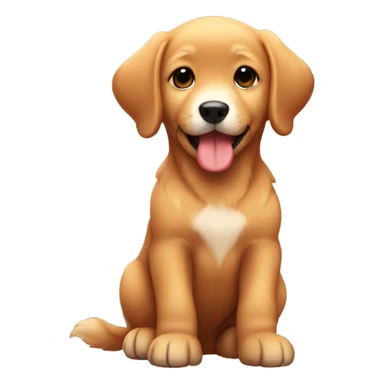 Chibi red retriever puppy sticker