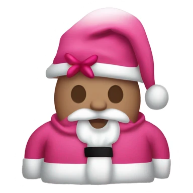 Pink Santa Claus outfit with reindeer  sticker