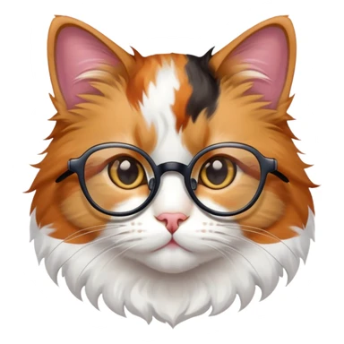 Cat with glasses sticker