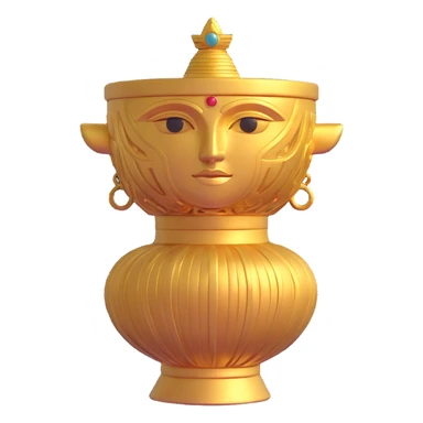 golden Anunnaki vessel, submerged, glowing accents sticker
