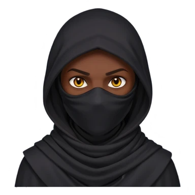desert assassin portrait, head and shoulders only, dark hood, face scarf, mysterious glowing eyes, stealth vibe, 3D cartoon, mobile game icon style, clean background, no text, no watermark
 sticker
