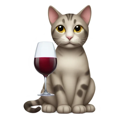 Cat holding wine sticker