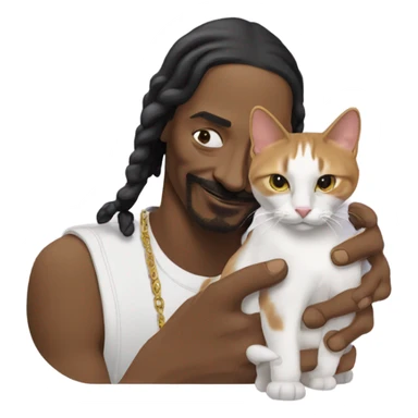 Snoop dog petting a cat sticker