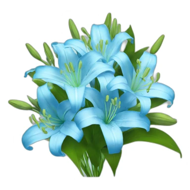 BabyBlue bouquet of Lily flowers sticker