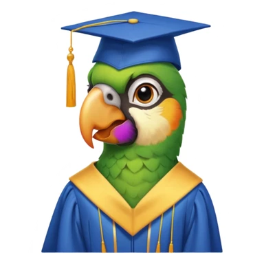 parrot graduate college sticker