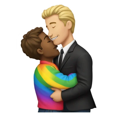 Gay with kiss sticker