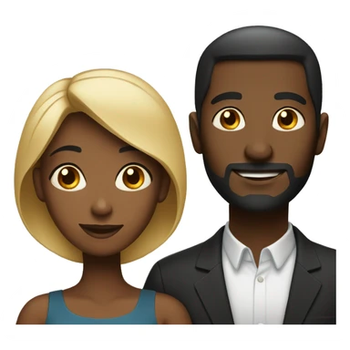 Black husband and wife sticker