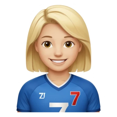 blonde Number 7 Printed Athlete sticker