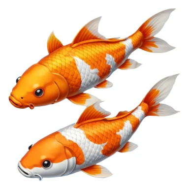 Two "koi" fishes male and female, wearing glasses. sticker