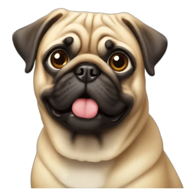 pug golden sticker