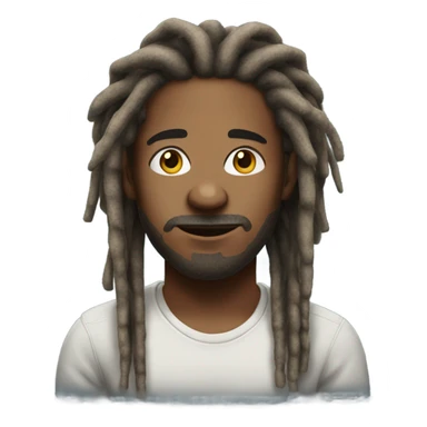 realistic portrait of a male dread locs sticker