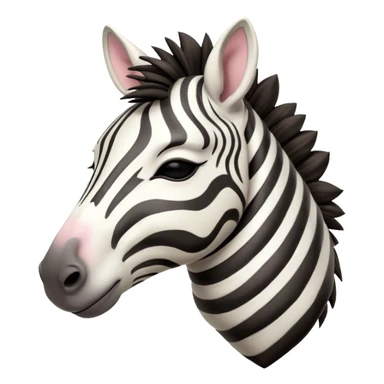 Meme-Worthy Cute Sleeping Zebra Portrait Emoji, Head resting peacefully with a contented smile, showcasing a lean, graceful build and a luxuriously soft striped fur, a refined, equine head with a long snout and alert ears, and eyes shut in a serene, restful nap, Simplified yet hilariously adorable features, highly detailed, glowing with a soft, drowsy light, high shine, relaxed and utterly lovable, stylized with an air of playful laziness, bright and heartwarming, soft glowing outline, capturing the essence of a comically sleepy zebra that feels like it could instantly become the next viral sensation of adorable slumber! sticker