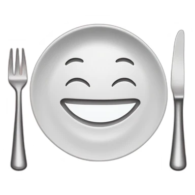 smile plate food and cutlery sticker