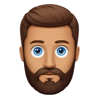 Yehuda Levi with blue eyes, brown hair beard sticker