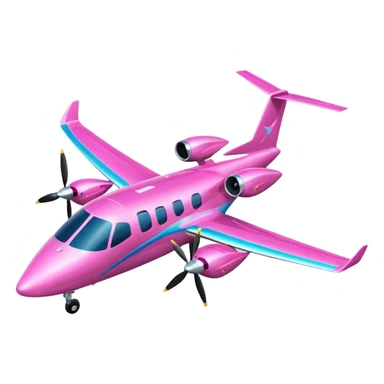 tiny pink (RGB: 220, 20, 120) turboprop/electric hybrid aircraft sticker