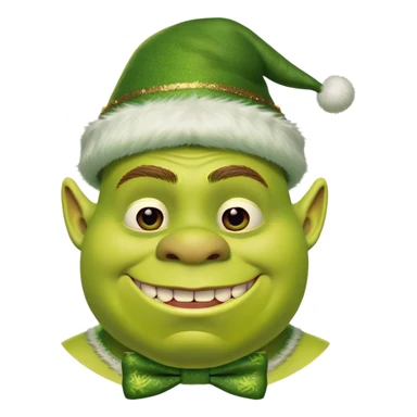 Shrek with a bow sticker
