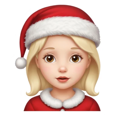 christmas girl look like baby face sticker