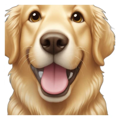 happy golden retriever sticker