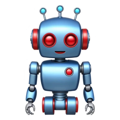whimsical robot emodji sticker