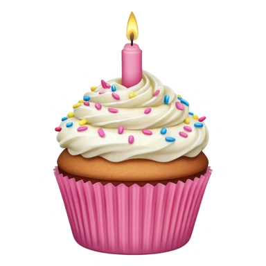 cupcake with pink candle sticker