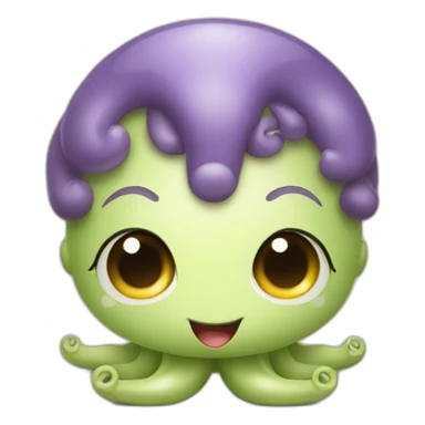 cute kraken cute face doing yoga sticker