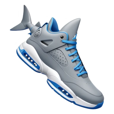 Shark with blue Jordan shoes sticker