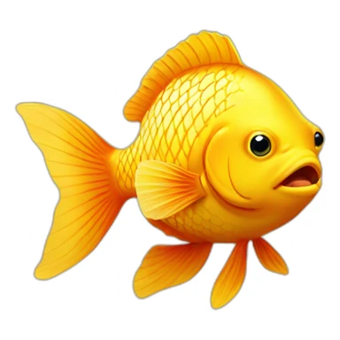 Fat golden fish sticker
