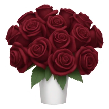 bouquet of burgundy roses  sticker