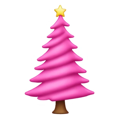 A pink Christmas tree sticker